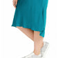 INC International Concepts Women's Plus Size Bias-Cut Midi Skirt Green Size 0X