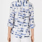 Charter Club Women's Sailboat Print Shirt White Size Large