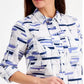 Charter Club Women's Sailboat Print Shirt White Size Large