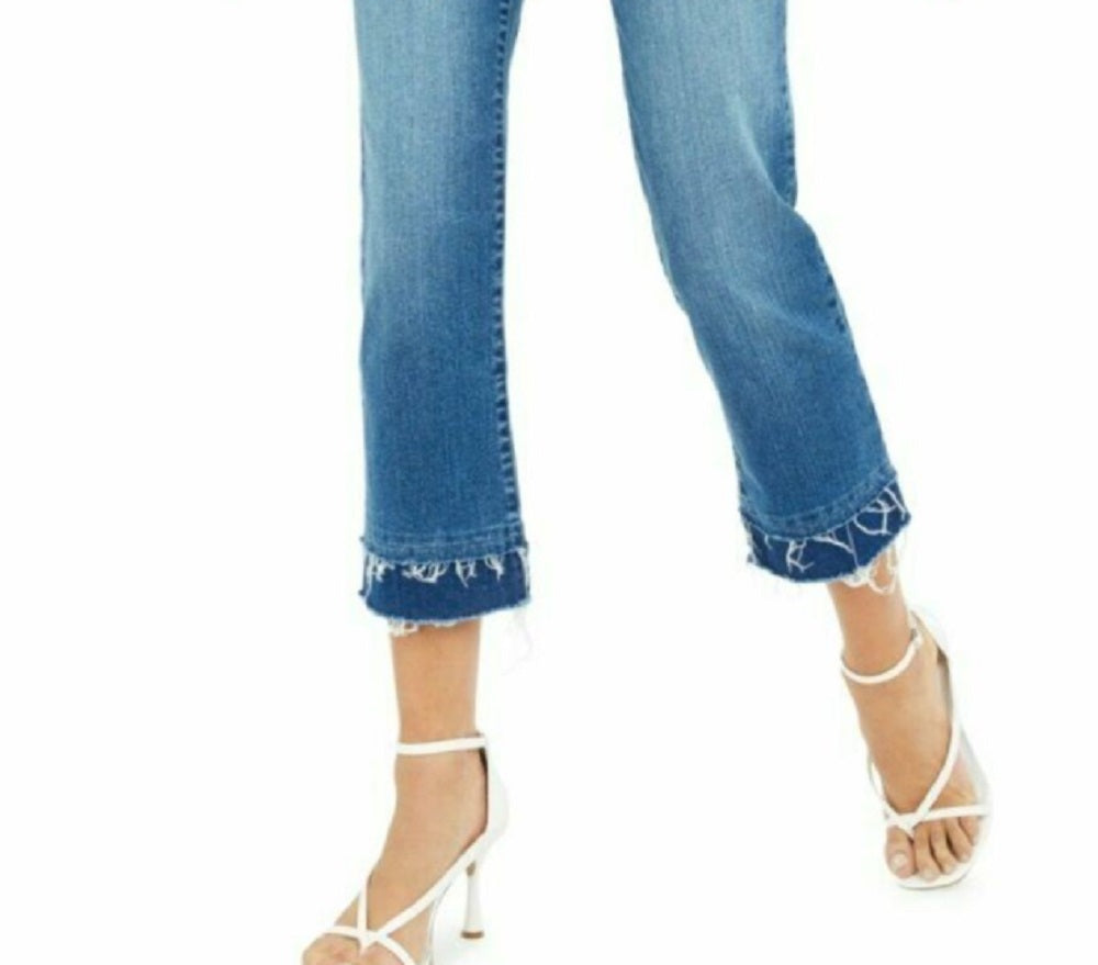INC International Concepts Women's Curvy Double Hem Ankle Jeans Blue Size 8