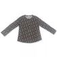 Style & Co Women's Printed Henley Shirt Black Size Medium