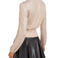 Kit & Sky Women's Metallic Ribbed Top Pink Size Medium