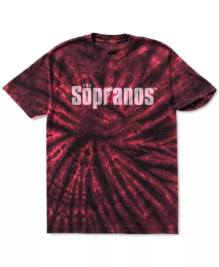 Merch Traffic Men's Tie Dye Sopranos Graphic T-Shirt Red Size Large