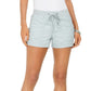 Style & Co Women's Poplin Tie Shorts Medium Blue Size X-Large