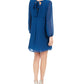 INC International Concepts Women's Bow Back Shift Dress Dark Blue Size X-Small