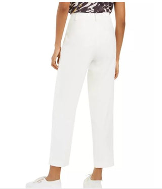 Bar III Women's Button-Front Pleated Pants White Size 14