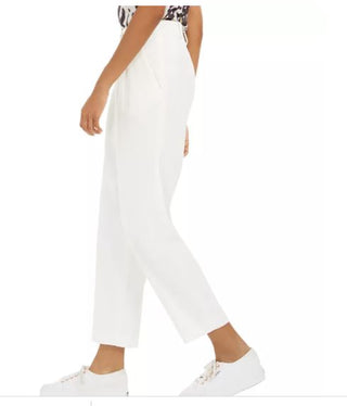 Bar III Women's Button-Front Pleated Pants White Size 14