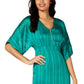 Thalia Sodi Women's Dolman Sleeve Necklace Mini Dress Green Size Small