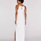BCX Junior's Rhinestone Faux Wrap Gown White Size X-Large