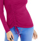 Thalia Sodi Women's Cinch-Front Rhinestone Top Pink Size Medium