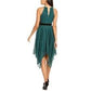 Thalia Sodi Women's Chain Neck Lace Dress Green Size X-Large
