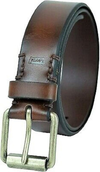 Levi's Men's 38Mm Bartack Silver Buckle Belt Brown Size 32