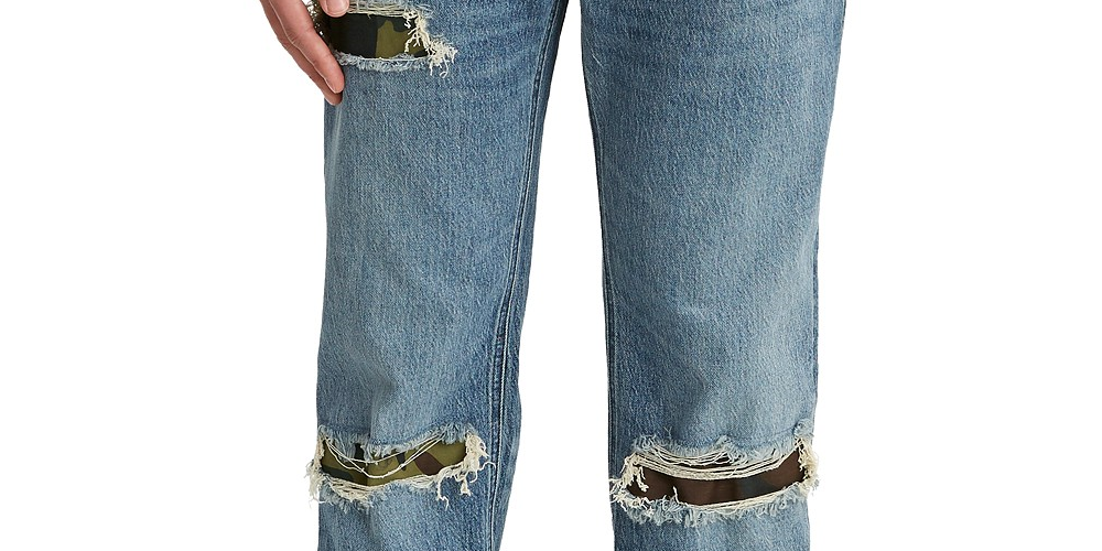 Levi's Men's 541 Athletic Fit Ripped Jeans Med Blue Size 38X30