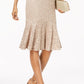 R & M Richards Women's Lace Sweetheart-Neck Dress Beige