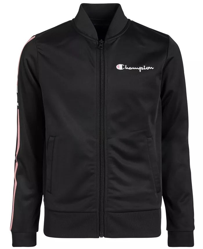 Champion Little Girls Logo Track Jacket Black Size 4