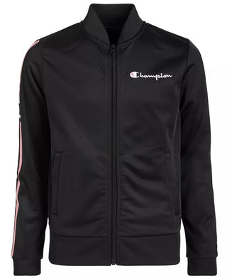 Champion Little Girls Logo Track Jacket Black Size 4