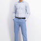 Tommy Hilfiger Men's Fitted Performance Stretch Blue Check Dress Shirt Navy Size 15.5X32-33