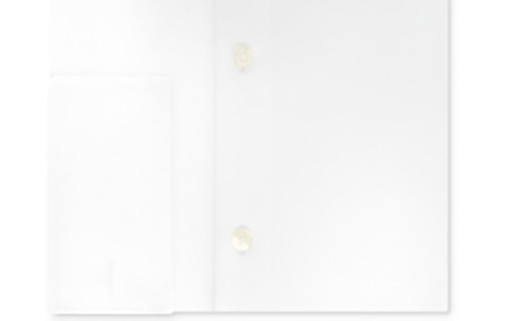 DKNY Men's Slim-Fit Performance Stretch Wrinkle-Resistant Black French Cuff Dress Shirt White Size 16X34-35