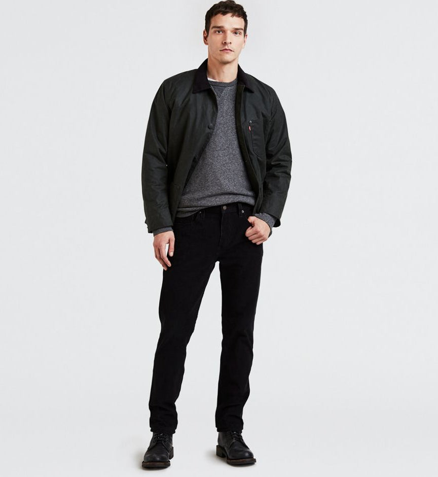 Levi's Men's 502 Taper Corduroy Pants Black Size 33WX30L
