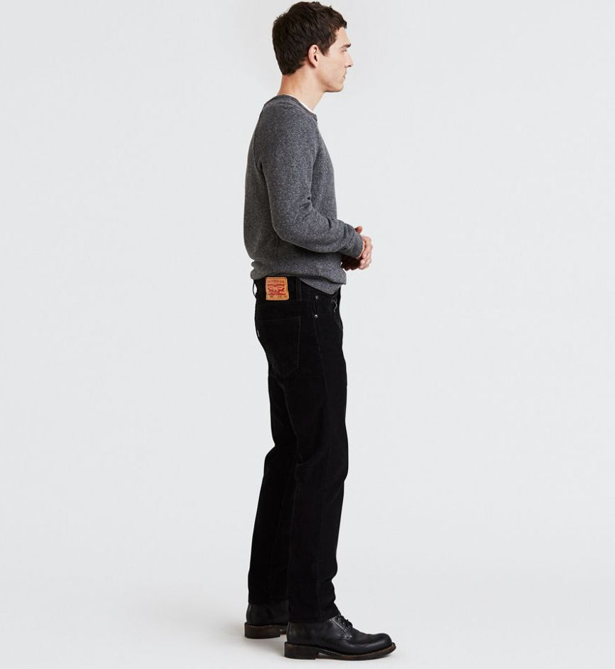 Levi's Men's 502 Taper Corduroy Pants Black Size 33WX30L