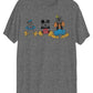 Hybrid Men's Group Mickey Short Sleeve Graphic T-Shirt Gray Size X-Large