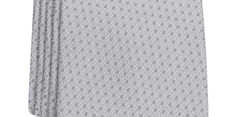Perry Ellis Men's Starlite Neat Tie Silver Size Regular