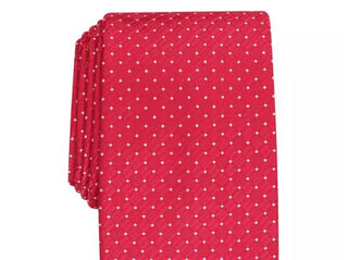 Perry Ellis Men's Kimball Micro Dot Tie Red Size Regular