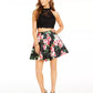 City Studios Juniors' 2-Pc. Lace Halter Top & Floral-Print Skirt Med Pink Size 1