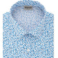 Kenneth Cole Reaction Men's All Day Flex Slim-Fit Performance Stretch Printed Dress Shirt Blue Size 14.5X32-33