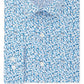 Kenneth Cole Reaction Men's All Day Flex Slim-Fit Performance Stretch Printed Dress Shirt Blue Size 15.5X34-35