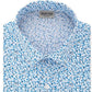 Kenneth Cole Reaction Men's All Day Flex Slim-Fit Performance Stretch Printed Dress Shirt Blue Size 15.5X34-35