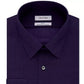 Calvin Klein Steel Men's Slim Fit Non Iron Performance Herringbone Point Collar Dress Shirt Purple Size 16X34-35