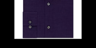 Calvin Klein Steel Men's Slim Fit Non Iron Performance Herringbone Point Collar Dress Shirt Purple Size 16X34-35
