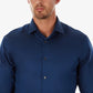 Calvin Klein Men's Steel Extra-Slim Fit Non-Iron Performance Herringbone Dress Shirt Med Blue Size 32-33