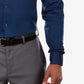 Calvin Klein Men's Steel Extra-Slim Fit Non-Iron Performance Herringbone Dress Shirt Med Blue Size 32-33