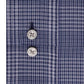 Calvin Klein Steel Men's Steel Slim-Fit Stretch Performance Non-Iron Temperature Regulating Blue Check Dress Shirt Navy Size 36x37