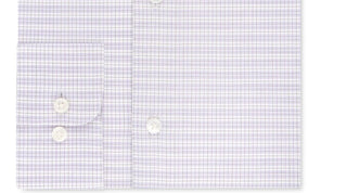 Calvin Klein Men's Steel Classic/Regular-Fit Non-Iron Performance Stretch Check Dress Shirt Purple Size 17X34-35