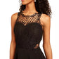 City Studios Juniors' Illusion Sweetheart Fit & Flare Dress Black Size 5