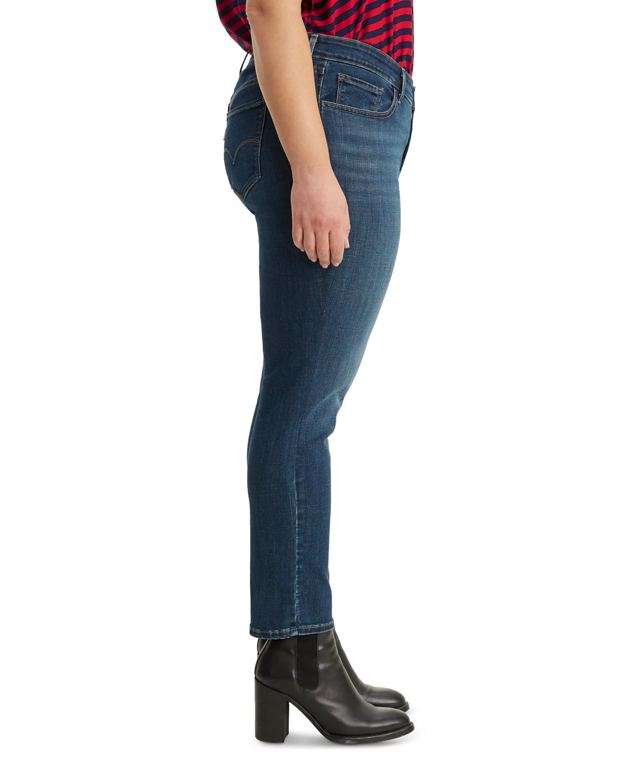Levi's Women's Ripped Plus Size Skinny Ankle Jeans Blue Size 16W