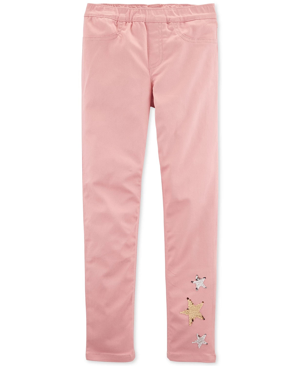 Carter's Little & Big Girls Stars Pull-On Twill Jeggings Pink Size 4