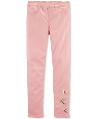 Carter's Little & Big Girls Stars Pull-On Twill Jeggings Pink Size 4