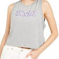 Levi's Women's Cropped Logo Tank Gray Size Small