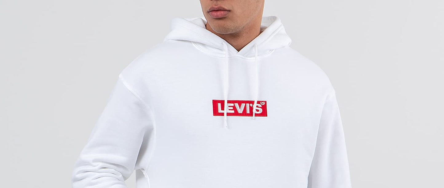 Levi's Men's Logo Hoodie White Size XX-Large