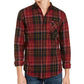 Levi's Men's Booth Regular-Fit Plaid Flannel Shirt Red overflw Size Medium