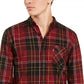 Levi's Men's Booth Regular-Fit Plaid Flannel Shirt Red overflw Size Medium