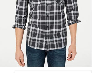 Levi's Men's Reese Plaid Shirt Grey Size Small