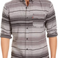 Levi's Men's Avalon Striped Flannel Shirt Grey Size Small