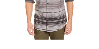 Levi's Men's Avalon Striped Flannel Shirt Grey Size Small