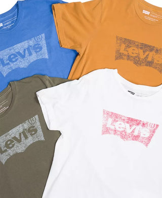 Levi's Men's Batwing Logo-Print T-Shirt White Size Extra Large