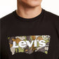 Levi's Men's Long-Sleeve Camo Logo T-Shirt Black Size Medium